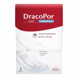 DRACOPOR waterproof Wundverband 8x15 cm steril, 5 St