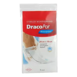 DRACOPOR waterproof Wundverband 10x20 cm steril, 5 St
