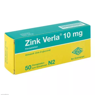 ZINK VERLA 10 mg Filmtabletten, 50 St