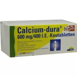 CALCIUM DURA Vit D3 600 mg/400 I.E. Kautabletten, 120 St