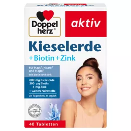 DOPPELHERZ Kieselerde+Biotin+Zink Tabletten, 40 St
