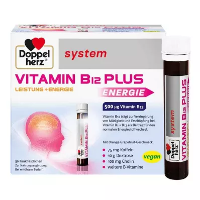 DOPPELHERZ Vitamin B12 Plus system Trinkampullen, 30X25 ml