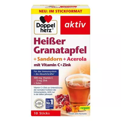 DOPPELHERZ heißer Granatapfel+Sanddorn+Acerola, 10 St
