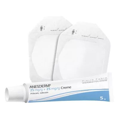 ANESDERM 25 mg/g + 25 mg/g Creme + 2 Pflaster, 5 g ANESDERM 25 mg/g + 25 mg/g Creme + 2 Pflaster, 5 g