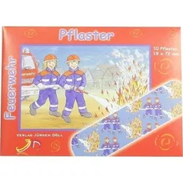 KINDERPFLASTER Feuerwehr Briefchen, 10 St