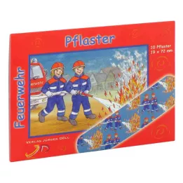 KINDERPFLASTER Feuerwehr Briefchen, 10 St