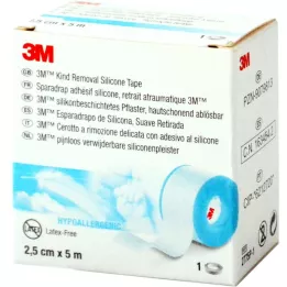 3M silikonbeschichtetes Pflaster 2,5 cmx5 m Rolle, 1 St