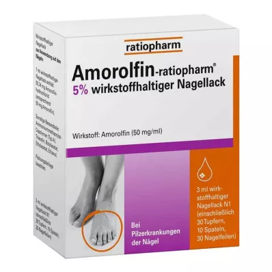 AMOROLFIN-ratiopharm 5% wirkstoffhalt.Nagellack, 3 ml AMOROLFIN-ratiopharm 5% wirkstoffhalt.Nagellack, 3 ml