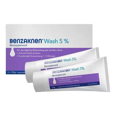BENZAKNEN Wash 5% Suspension, 2X100 g