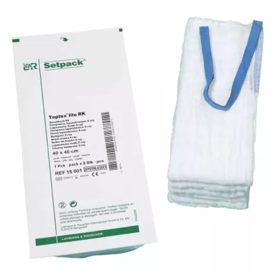 Bauchtuch lite 40x40cm 4fach steril blau RK, 14X2 St