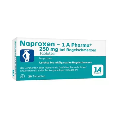 NAPROXEN-1A Pharma 250 mg b.Regelschmerzen Tabl., 20 St