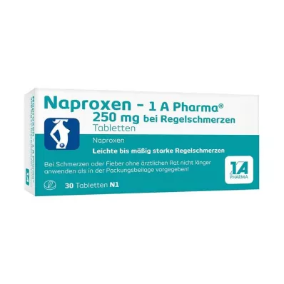 Naproxen - 1 A Pharma® 250 mg bei Regelschmerzen, 30 St