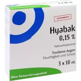 HYABAK Augentropfen, 3X10 ml