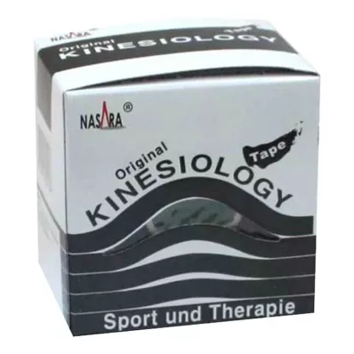 NASARA Kinesiologie Tape 5 cmx5 m schwarz, 1 St
