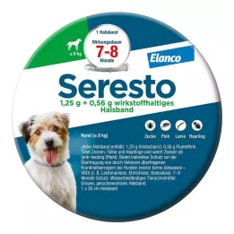 SERESTO 1,25g + 0,56g Halsband für Hunde bis 8kg, 1 St