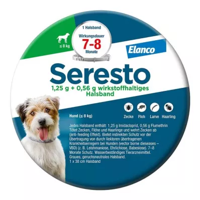 SERESTO 1,25g + 0,56g Halsband für Hunde bis 8kg, 1 St SERESTO 1,25g + 0,56g Halsband für Hunde bis 8kg, 1 St