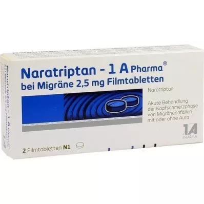 NARATRIPTAN-1A Pharma bei Migräne 2,5 mg Filmtabl., 2 St