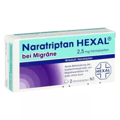 NARATRIPTAN HEXAL bei Migräne 2,5 mg Filmtabletten, 2 St