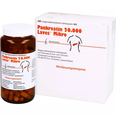 PANKREATIN 20.000 Laves Mikro magensaftr.Hartkaps., 200 St