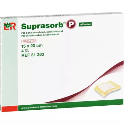 SUPRASORB P PU-Schaumv.selbstklebend 15x20 cm, 4 St