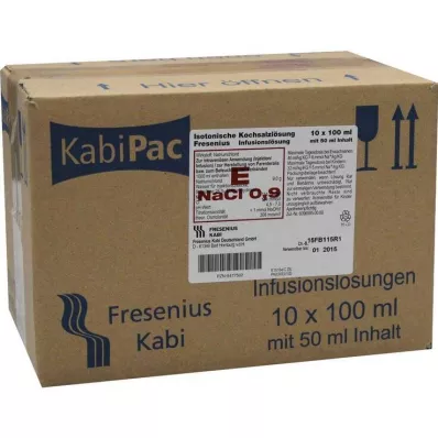 Isotonische Kochsalzlösung 100ml halbgefüllt, 10X50 ml