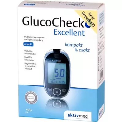 GLUCOCHECK Excellent Blutzuckermessger.Set mmol/l, 1 St