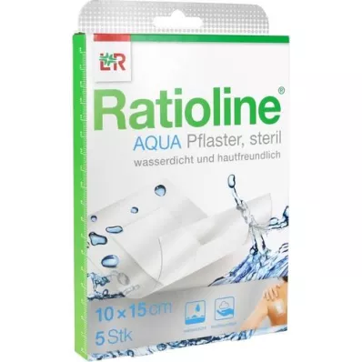 RATIOLINE aqua Duschpflaster Plus 10x15 cm steril, 5 St