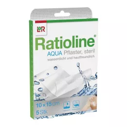 RATIOLINE aqua Duschpflaster Plus 10x15 cm steril, 5 St