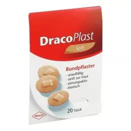 DRACOPLAST Soft Pflaster 2,2 cm rund hautf., 20 St