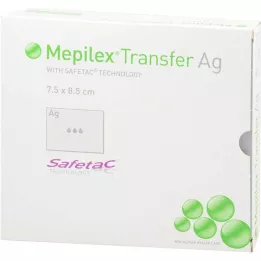 MEPILEX Transfer Ag Schaumverband 7,5x8,5 cm ster., 10 St