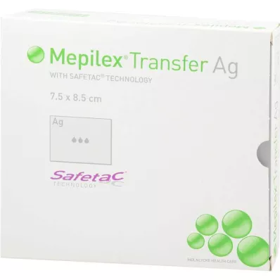 Mepilex Transfer Ag Schaumverband 7,5x8,5cm, 10 St