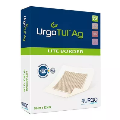 Urgotül Ag Lite Border 10x12 cm Verband, 10 St