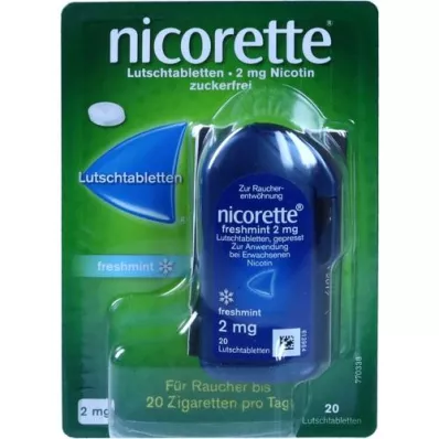 NICORETTE freshmint 2 mg Lutschtabletten gepresst, 20 St