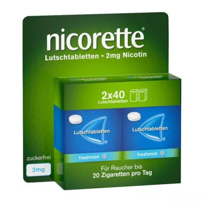 Nicorette freshmint 2 mg Lutschtabletten gepresst, 80 St Nicorette freshmint 2 mg Lutschtabletten gepresst, 80 St