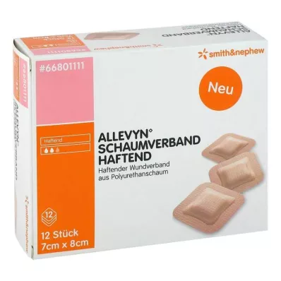 Allevyn Schaumverband 7x8 cm haftend, 12 St