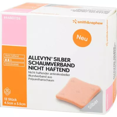 Allevyn Silber Schaumverband 4,5x5,5 cm nicht haft., 12 St Allevyn Silber Schaumverband 4,5x5,5 cm nicht haft., 12 St