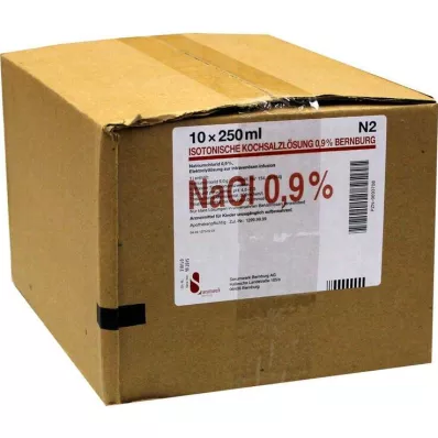 ISOTONISCHE Kochsalzlsg.0,9% Bernburg Inf.-L.PE, 10X250 ml