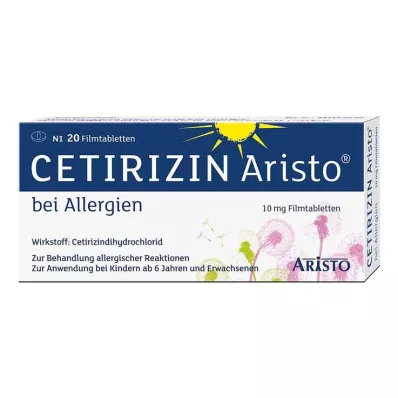 Cetirizin Aristo bei Allergien 10 mg Filmtabletten, 20 St