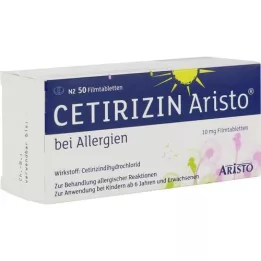 CETIRIZIN Aristo bei Allergien 10 mg Filmtabletten, 50 St