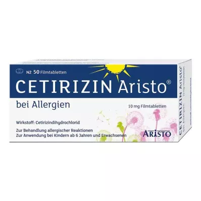 Cetirizin Aristo bei Allergien 10 mg Filmtabletten, 50 St