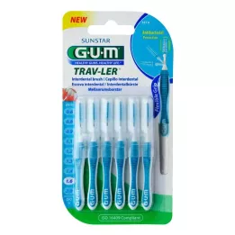 GUM TRAV-LER 1,6mm Tanne blau Interdental+6Kappen, 6 St