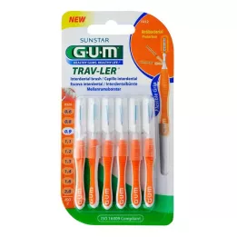 GUM TRAV-LER 0,9mm Kerze orange Intendent.+6Kappen, 6 St
