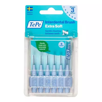 TEPE Interdentalbürste x-weich 0,6mm ISO 3 blau, 6 St TEPE Interdentalbürste x-weich 0,6mm ISO 3 blau, 6 St