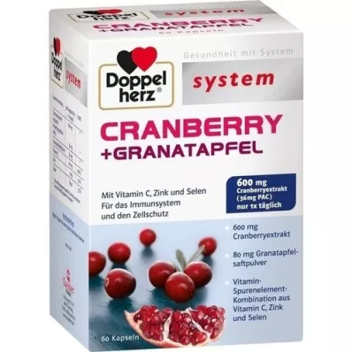 DOPPELHERZ Cranberry+Granatapfel system Kapseln, 60 St