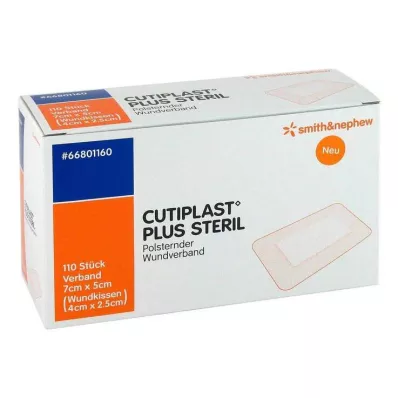 CUTIPLAST Plus steril 5x7 cm Verband, 110 St CUTIPLAST Plus steril 5x7 cm Verband, 110 St