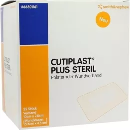 CUTIPLAST Plus steril 7,8x10 cm Verband, 55 St