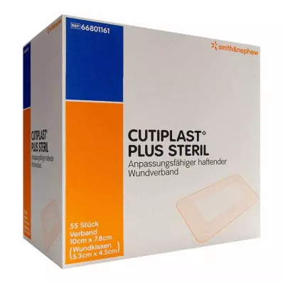 Cutiplast Plus steril 7,8x10 cm Verband, 55 St Cutiplast Plus steril 7,8x10 cm Verband, 55 St