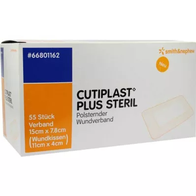 Cutiplast Plus steril 7,8x15 cm Verband, 55 St