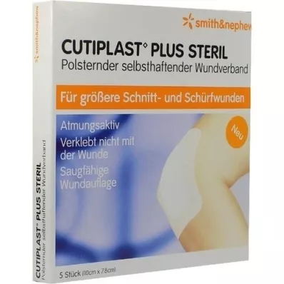 CUTIPLAST Plus steril 7,8x10 cm Verband, 5 St