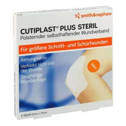 CUTIPLAST Plus steril 7,8x10 cm Verband, 5 St